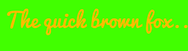 Image with Font Color FFBC00 and Background Color 41FF00